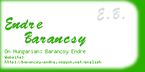 endre barancsy business card